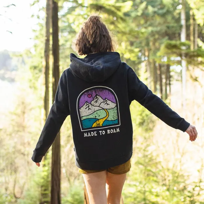 Women Tops Passenger Friday Collective Recycled Cotton Hoodie Black Black