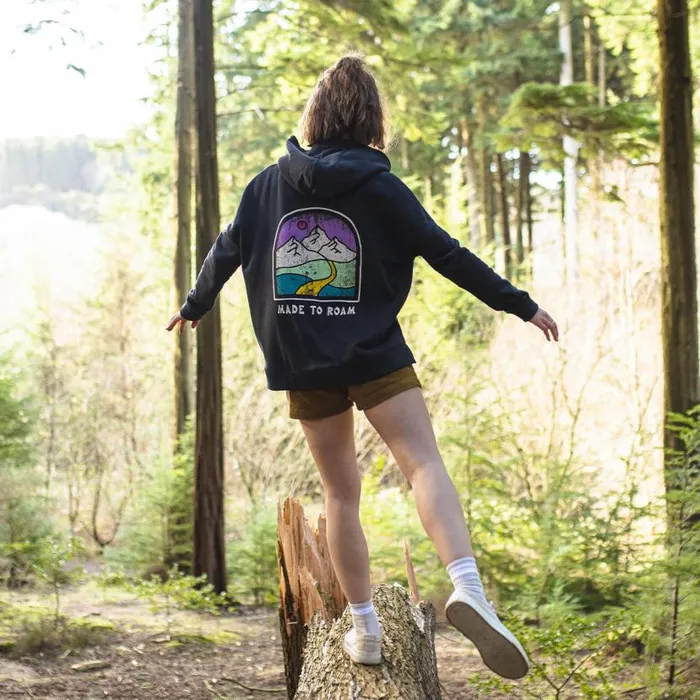 Women Tops Passenger Friday Collective Recycled Cotton Hoodie Black Black