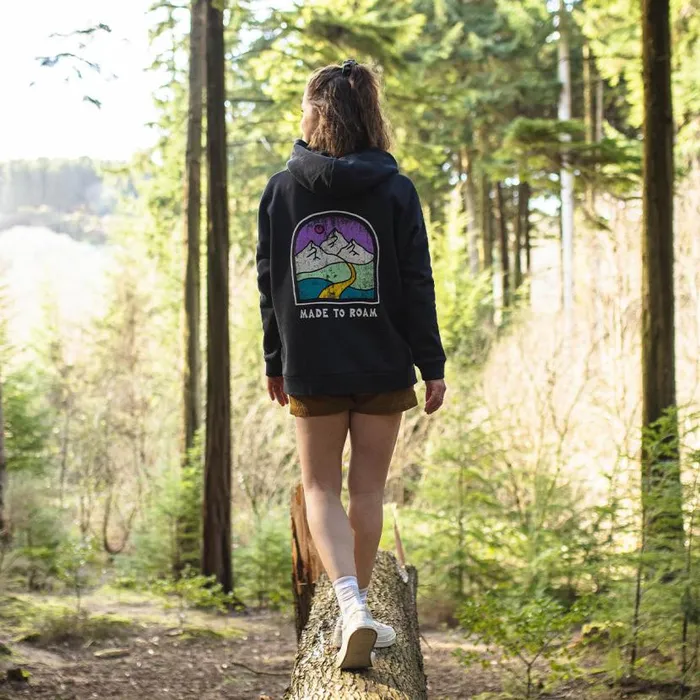 Women Tops Passenger Friday Collective Recycled Cotton Hoodie Black Black