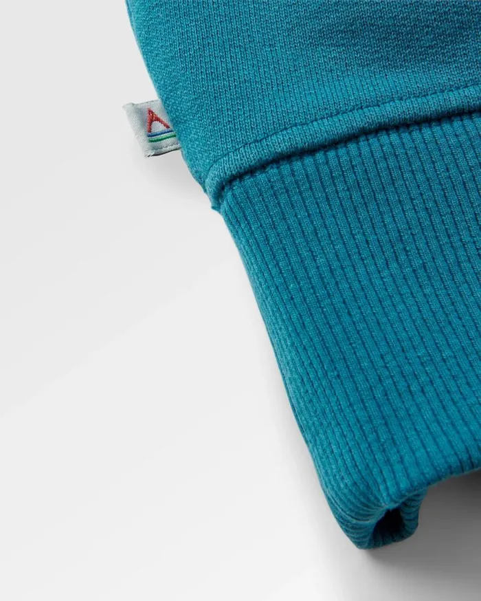 Women Tops Passenger Friday Collective Recycled Cotton Oversized Sweatshirt Blue Coral Blue Coral