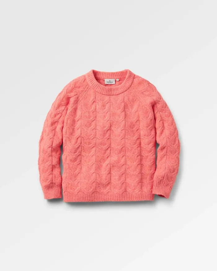Women Tops Passenger Harvest Recycled Knitted Jumper Shell Pink Shell Pink