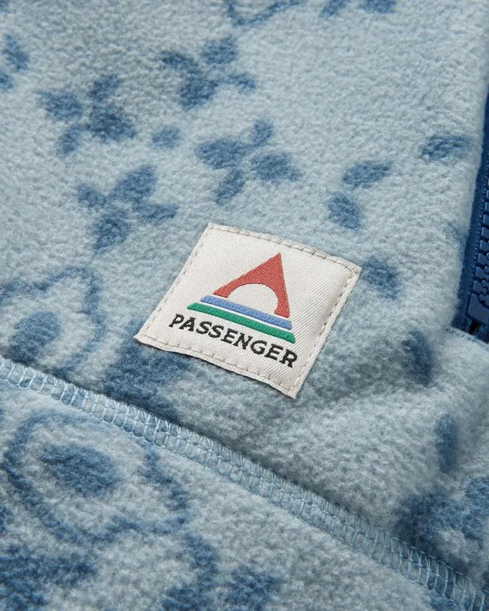 Women Tops Passenger Juana Recycled Polar Hooded Fleece Large Tile Washed Blue Large Tile Washed Blue