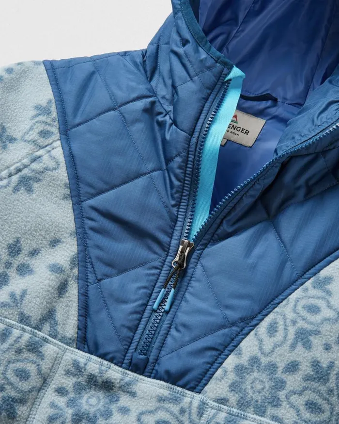 Women Tops Passenger Juana Recycled Polar Hooded Fleece Large Tile Washed Blue Large Tile Washed Blue