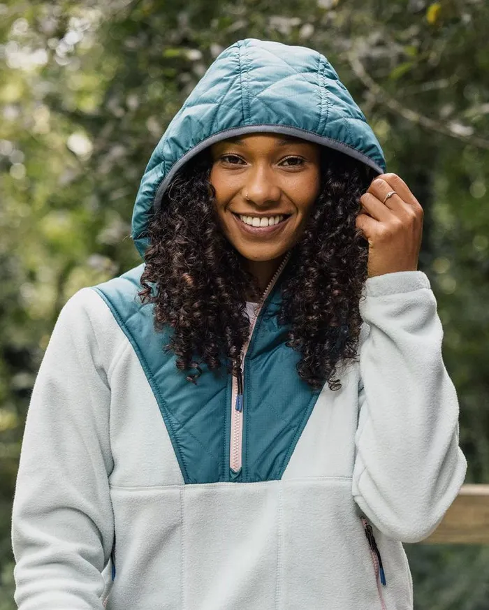 Women Tops Passenger Juana Recycled Polar Hooded Fleece Surf Spray Surf Spray