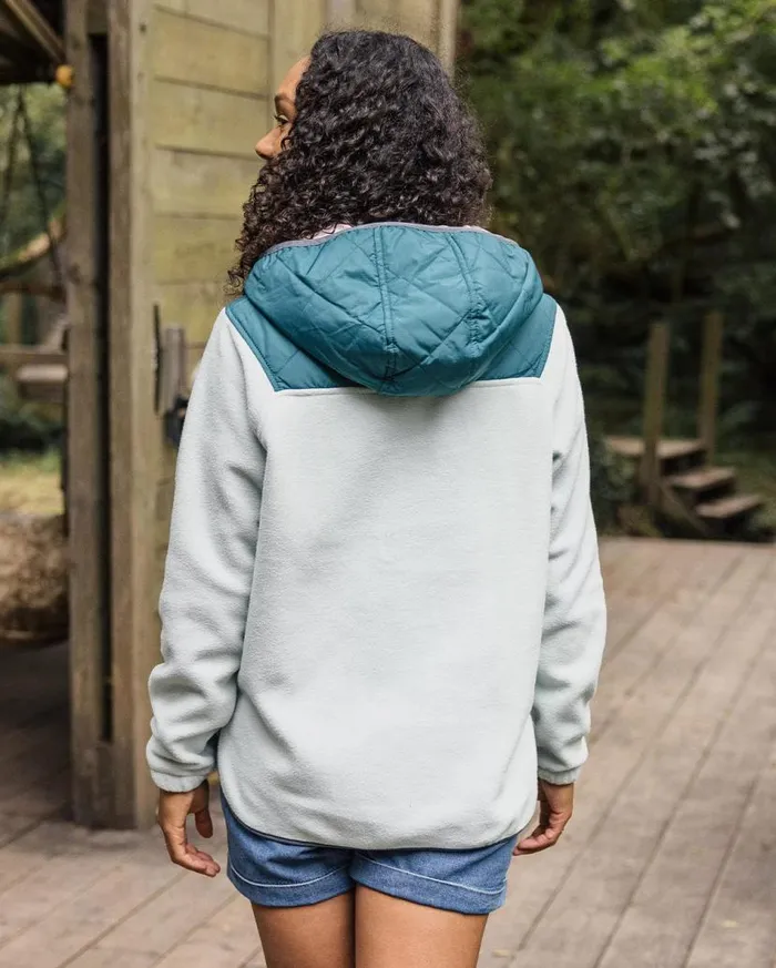 Women Tops Passenger Juana Recycled Polar Hooded Fleece Surf Spray Surf Spray