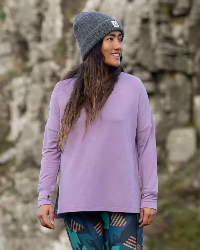 Women Tops Passenger Lotus Recycled Active LS Top Lilac Lilac