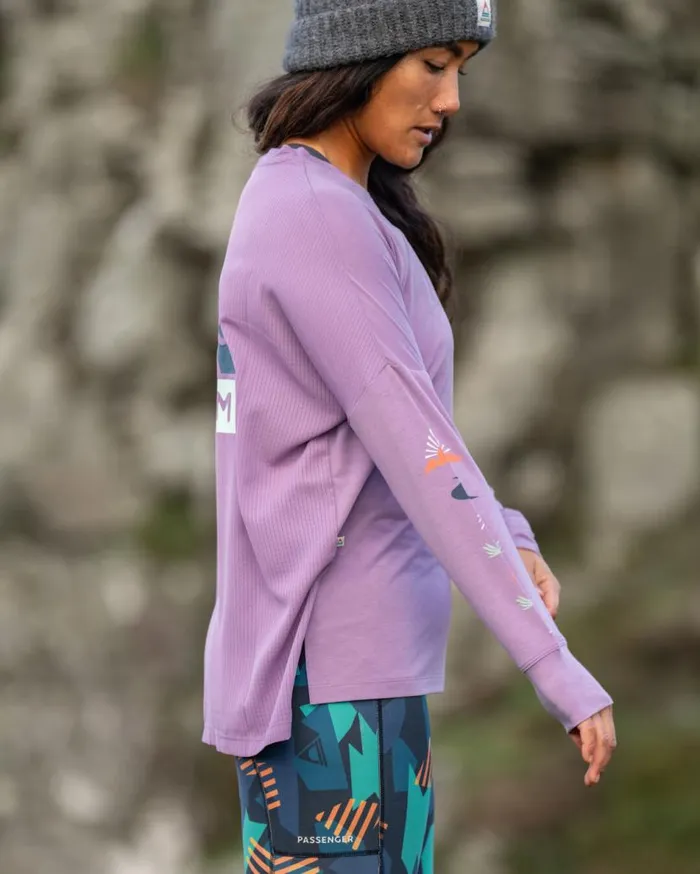 Women Tops Passenger Lotus Recycled Active LS Top Lilac Lilac