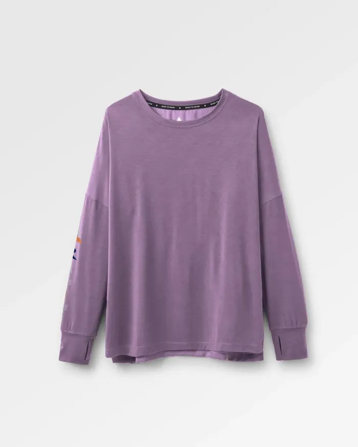 Women Tops Passenger Lotus Recycled Active LS Top Lilac Lilac
