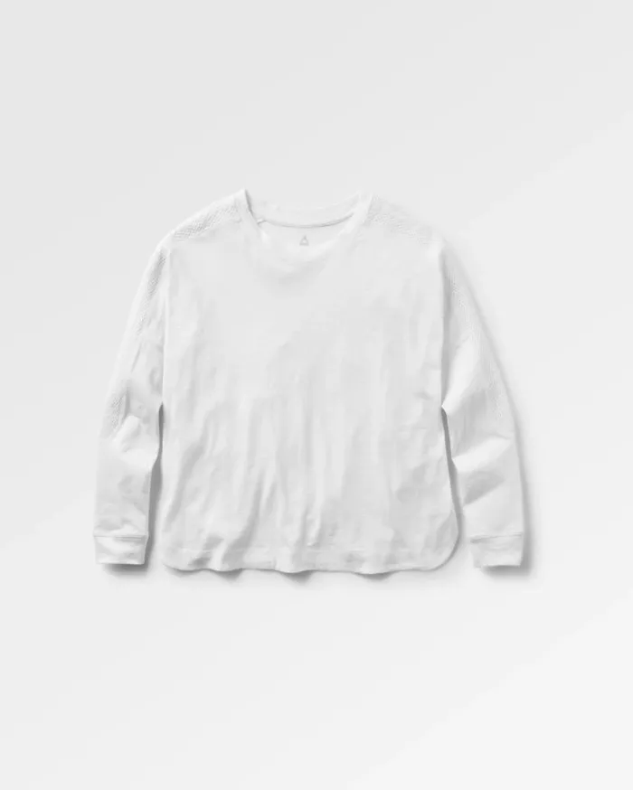 Women Tops Passenger Luna Oversized Recycled Cotton LS TShirt White White