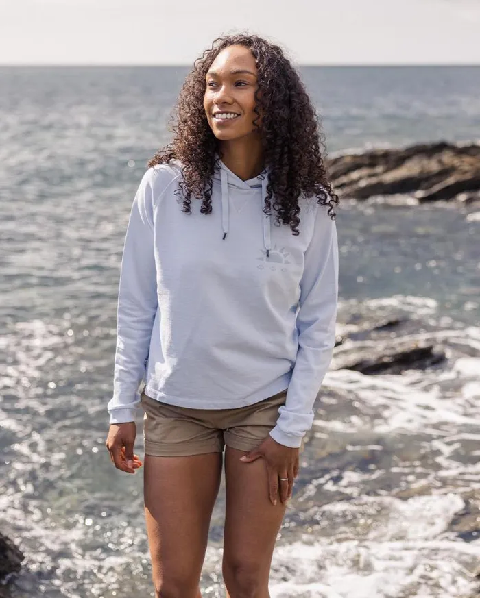 Women Tops Passenger Mindful Recycled Cotton Hoodie Pale Blue Pale Blue