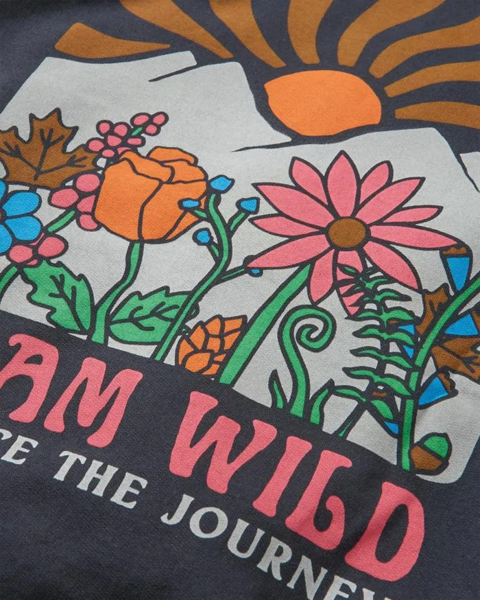 Women Tops Passenger Roam Wild Recycled Cotton Hoodie Black Black