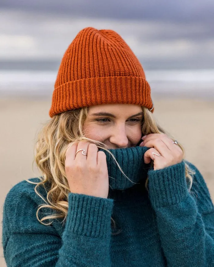 Women Tops Passenger Snug Recycled Polo Neck Knitted Jumper Mediterranean Mediterranean