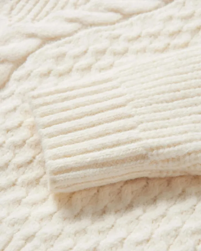 Women Tops Passenger Snuggle Recycled Knitted Polo Neck Off White Off White