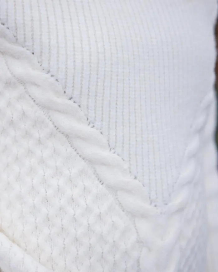 Women Tops Passenger Snuggle Recycled Knitted Polo Neck Off White Off White