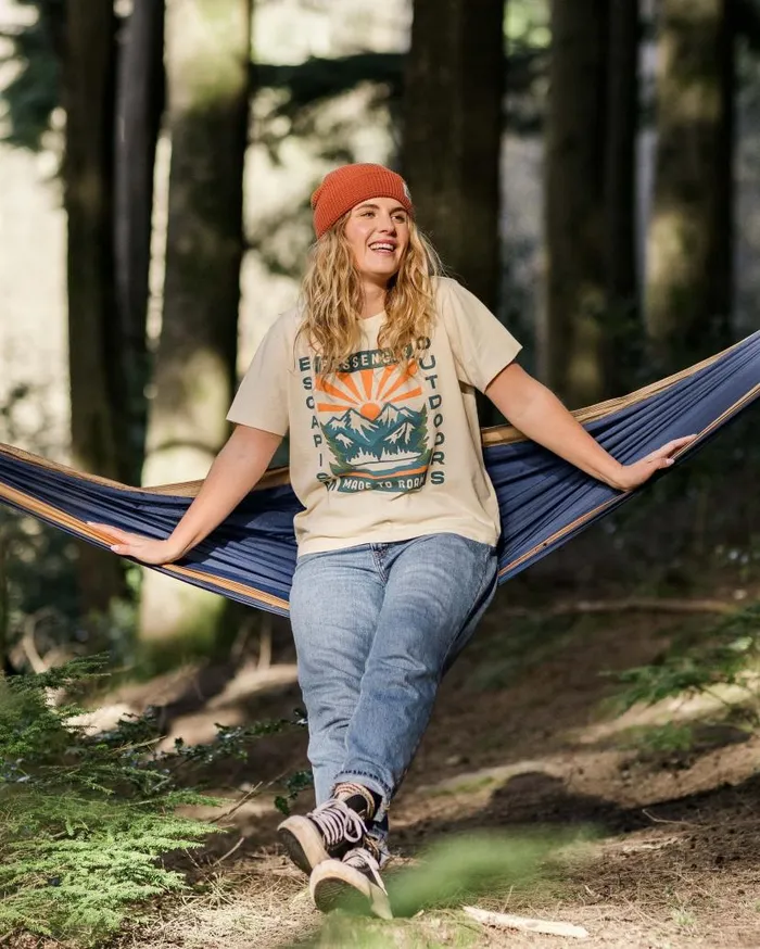 Women Tops Passenger Solitude Recycled Cotton TShirt Birch Birch