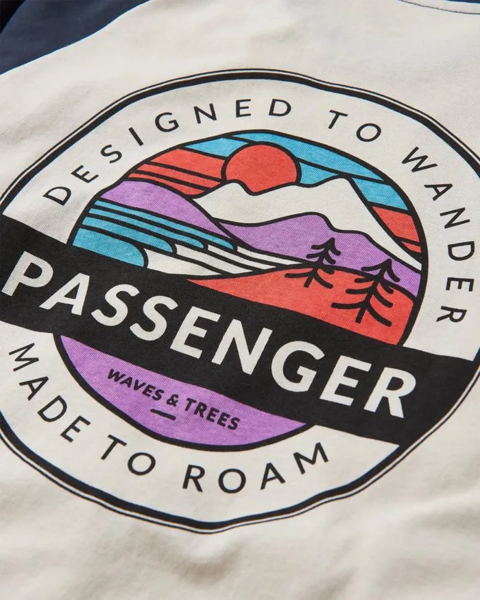 Women Tops Passenger Wilds Recycled Cotton Oversized LS TShirt Deep Navy Deep Navy