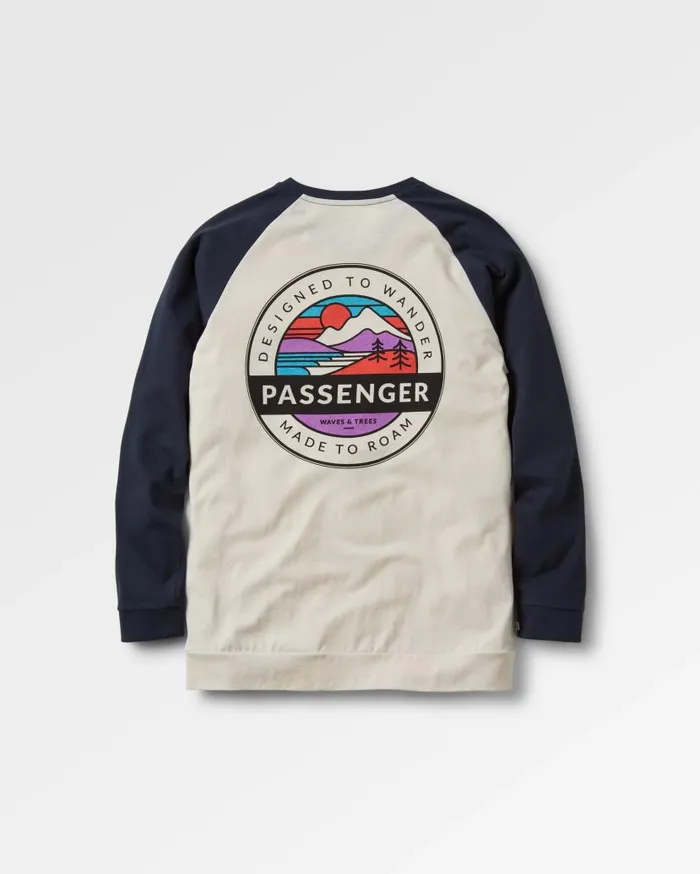 Women Tops Passenger Wilds Recycled Cotton Oversized LS TShirt Deep Navy Deep Navy