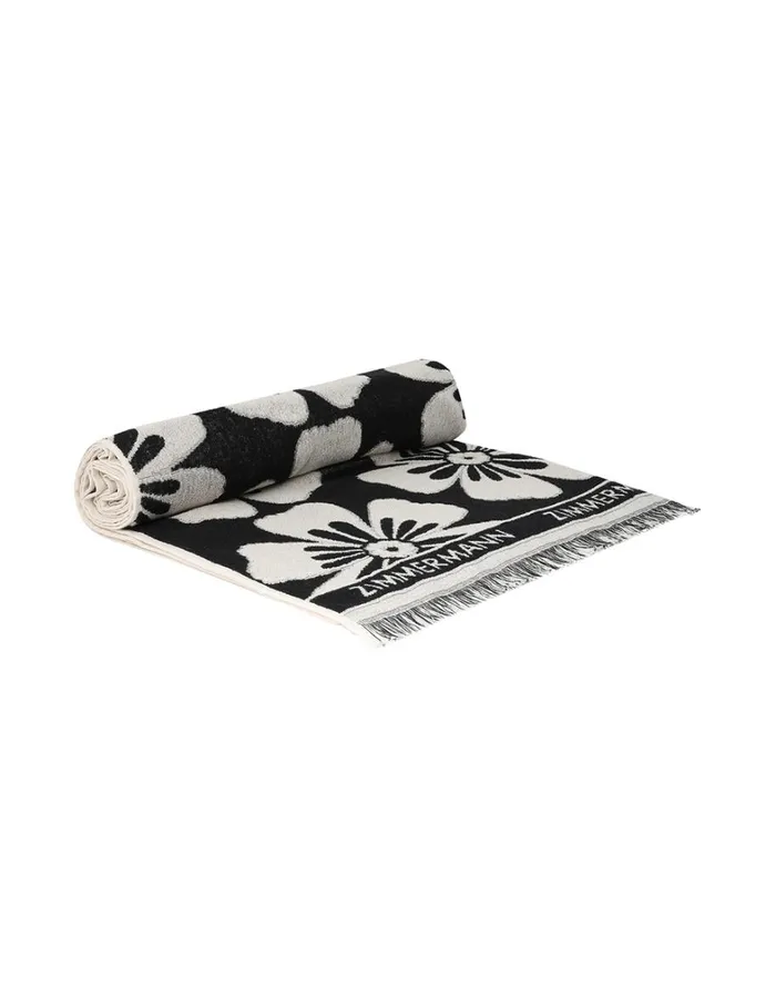 Women Towels and Pareos Zimmermann Jacquard Towel Blackcream