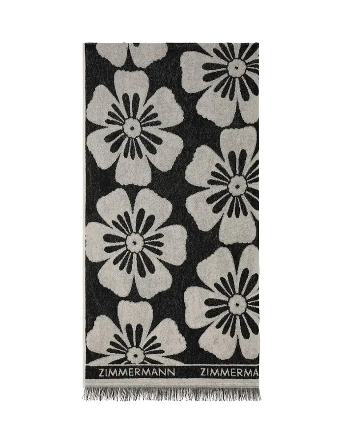 Women Towels and Pareos Zimmermann Jacquard Towel Blackcream