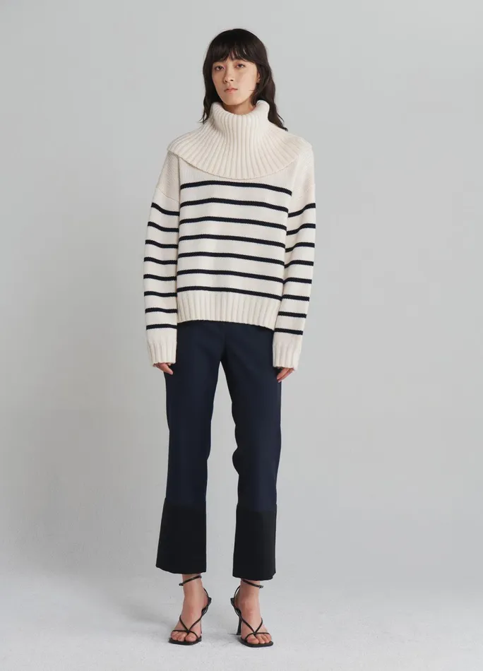 Women Turtleneck Striped Sweater MONSE Knitwear