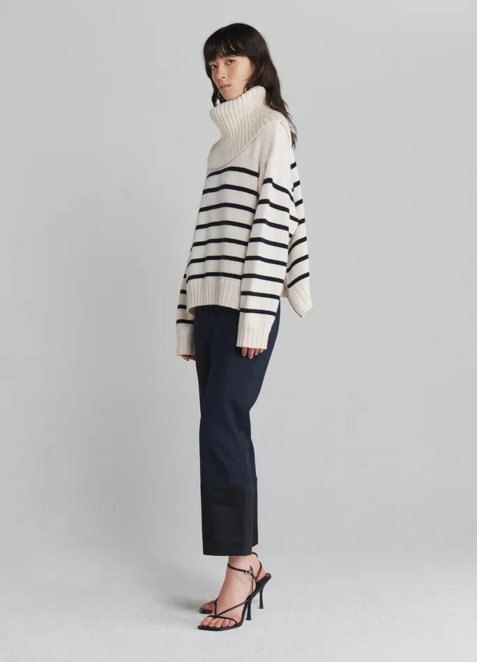 Women Turtleneck Striped Sweater MONSE Knitwear