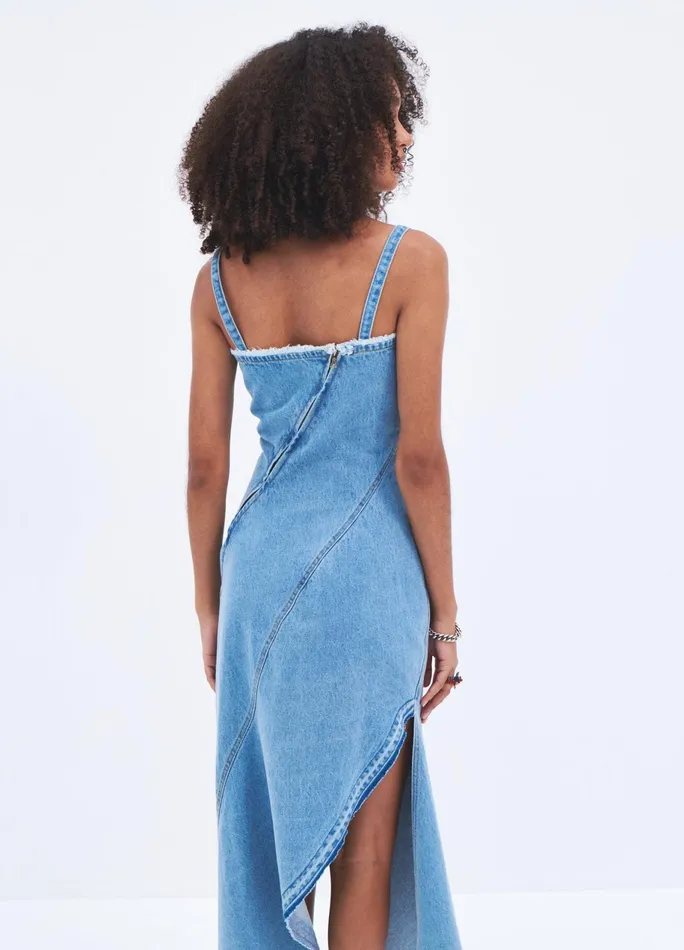 Women Twisted Denim Dress MONSE Dresses