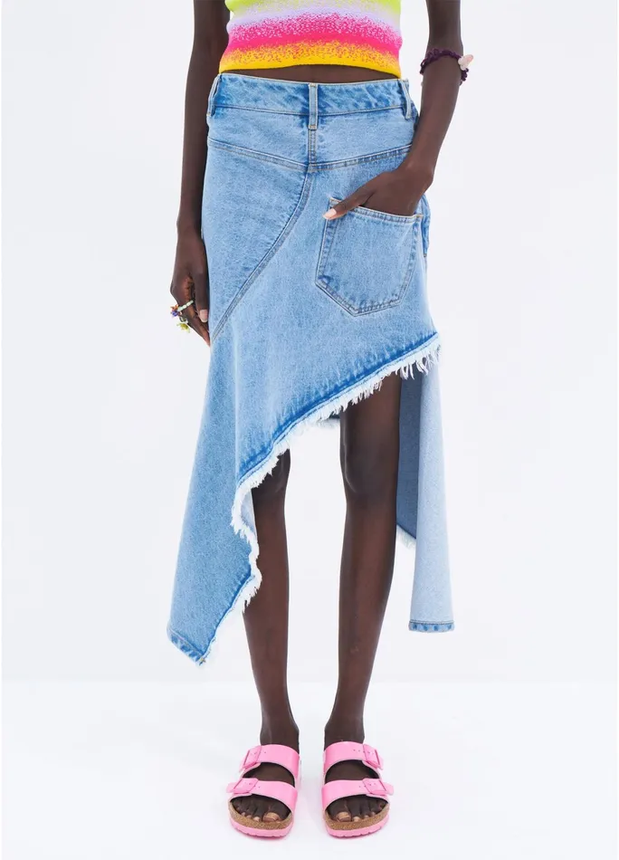 Women Twisted Denim Skirt MONSE Bottoms