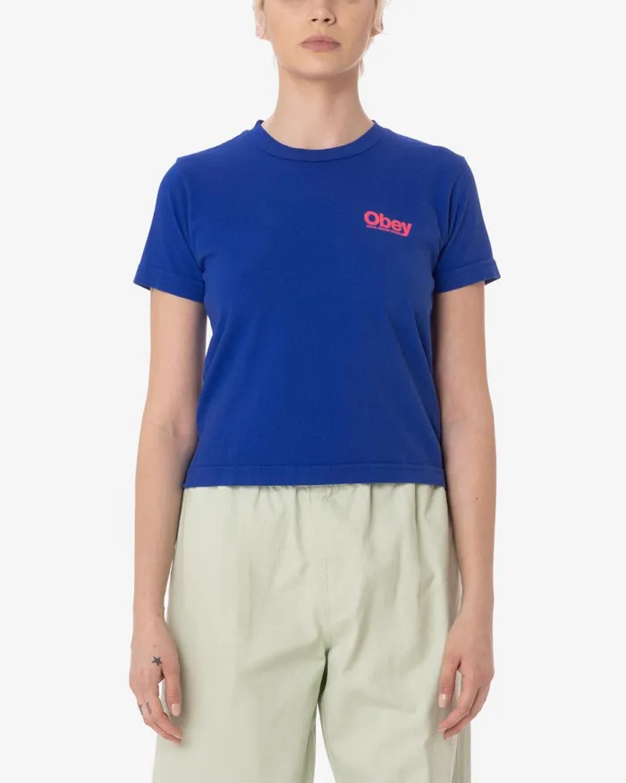 Women VISUAL DESIGN STUDIO KAYLIN TSHIRT Surf Blue OBEY Clothing TSHIRTS