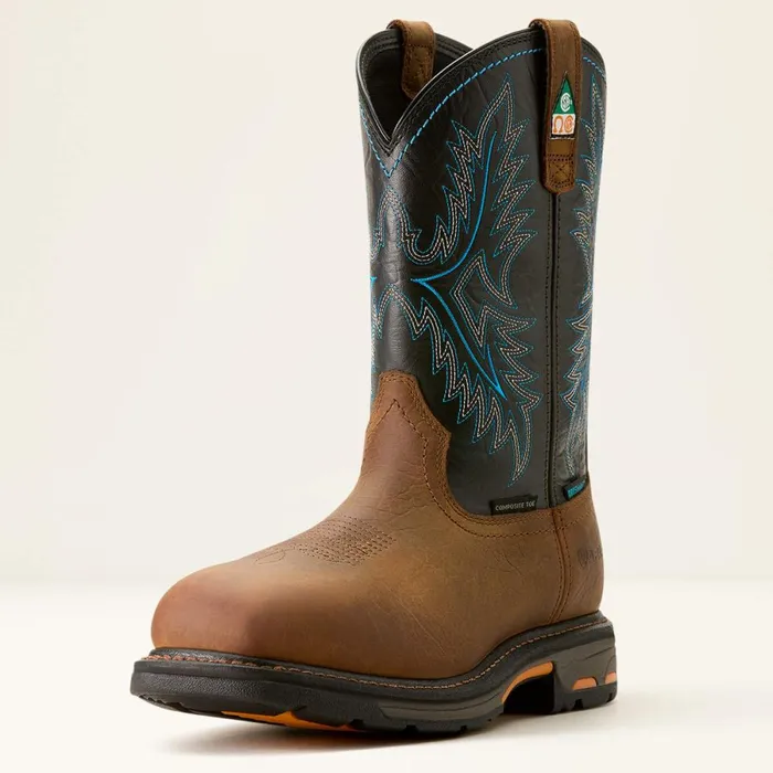 WorkHog CSA Waterproof Composite Toe Work Boot Tumbled Barktwilight Men Ariat Work Boots