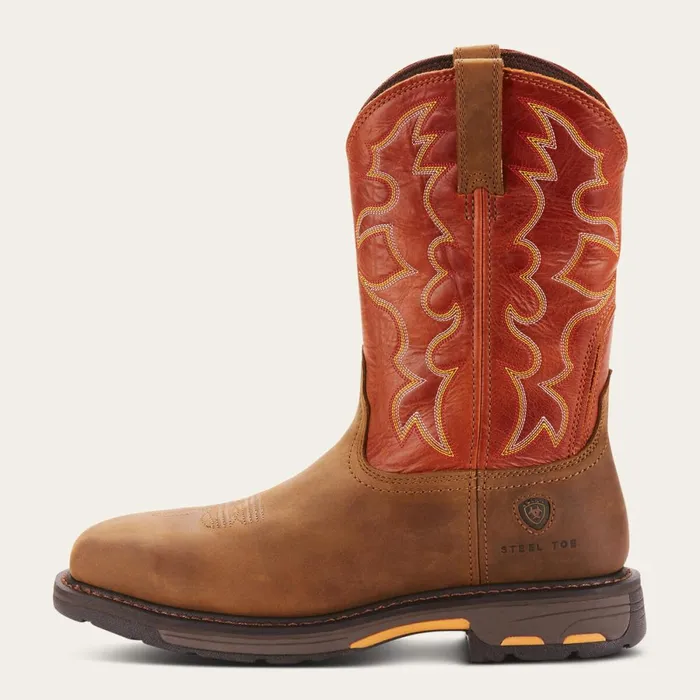 WorkHog Wide Square Toe Steel Toe Work Boot Dark Earth Men Ariat Work Boots WorkHog Wide Square Toe Steel Toe Work Boot Dark Earth Men Ariat Work Boots