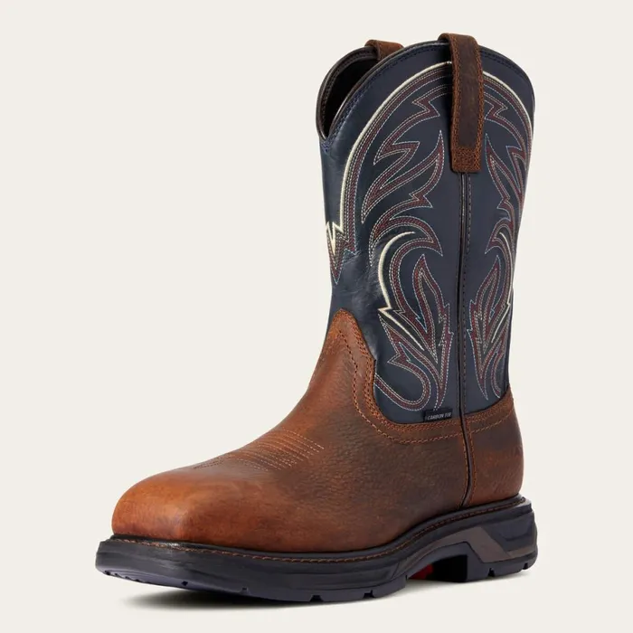 WorkHog XT Cottonwood Carbon Toe Work Boot Brown Oiled Rowdy Men Ariat Work Boots