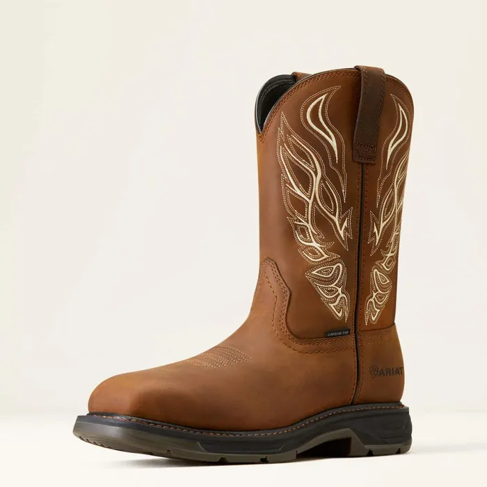 WorkHog XT Phoenix Carbon Toe Work Boot Distressed Brown Men Ariat Work Boots
