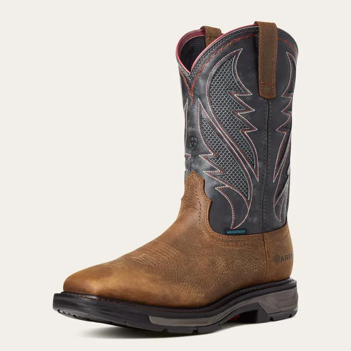 WorkHog XT VentTEK Waterproof Work Boot Rye Brown Men Ariat Work Boots