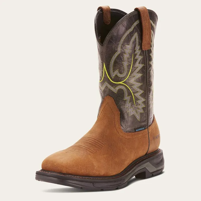 WorkHog XT Waterproof Work Boot Tumbled Bark Men Ariat Work Boots