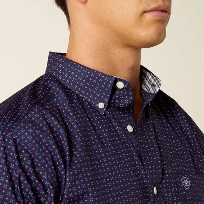 Wrinkle Free Wells Fitted Shirt Peacoat Men Ariat Button Down Shirts Wrinkle Free Wells Fitted Shirt Peacoat Men Ariat Button Down Shirts