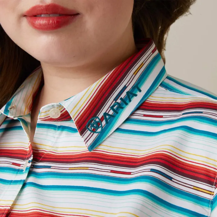 Wrinkle Resist Team Kirby Stretch Shirt Rosa Serape Women Ariat TShirts and Tops Wrinkle Resist Team Kirby Stretch Shirt Rosa Serape Women Ariat TShirts and Tops