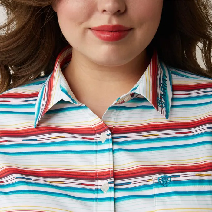 Wrinkle Resist Team Kirby Stretch Shirt Rosa Serape Women Ariat TShirts and Tops Wrinkle Resist Team Kirby Stretch Shirt Rosa Serape Women Ariat TShirts and Tops