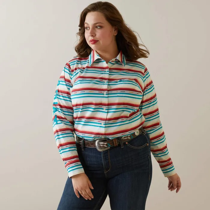 Wrinkle Resist Team Kirby Stretch Shirt Rosa Serape Women Ariat TShirts and Tops Wrinkle Resist Team Kirby Stretch Shirt Rosa Serape Women Ariat TShirts and Tops