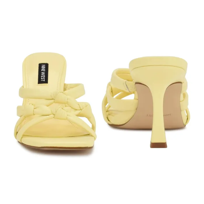Yeander Heeled Slide Sandals Light Yellow Women Nine West Mid Heels Yeander Heeled Slide Sandals Light Yellow Women Nine West Mid Heels