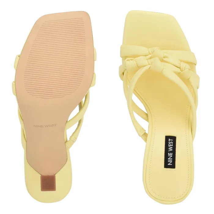 Yeander Heeled Slide Sandals Light Yellow Women Nine West Mid Heels Yeander Heeled Slide Sandals Light Yellow Women Nine West Mid Heels