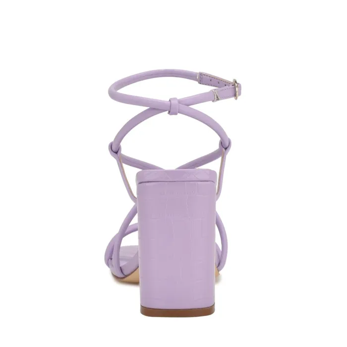 Yeera Strappy Heeled Sandals Purple Women Nine West Dress Yeera Strappy Heeled Sandals Purple Women Nine West Dress