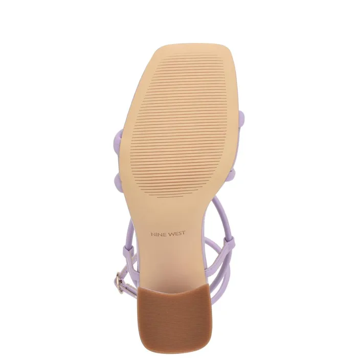 Yeera Strappy Heeled Sandals Purple Women Nine West Dress Yeera Strappy Heeled Sandals Purple Women Nine West Dress
