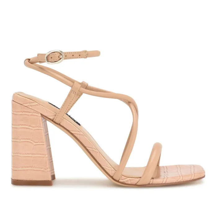 Yeera Strappy Heeled Sandals Warm Blush Women Nine West Dress