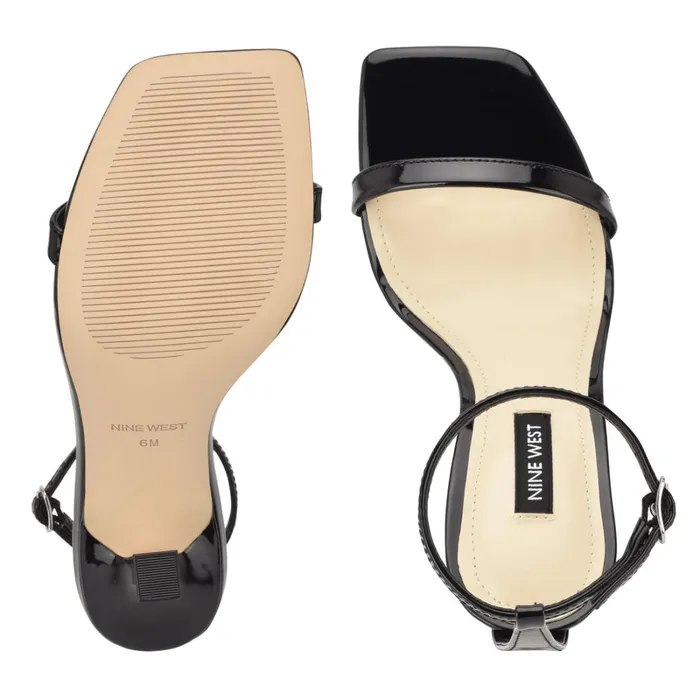Yess Ankle Strap Sandals Black Women Nine West Dress Yess Ankle Strap Sandals Black Women Nine West Dress