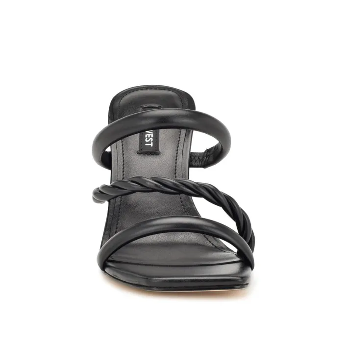 Yester Heeled Slide Sandals Black Women Nine West High Heels Yester Heeled Slide Sandals Black Women Nine West High Heels