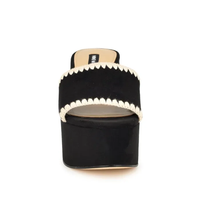 Yickie Platform Slide Sandals Black Women Nine West Wedges Yickie Platform Slide Sandals Black Women Nine West Wedges
