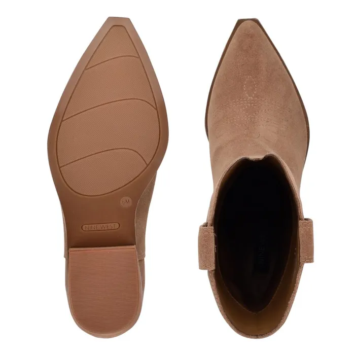 Yodown Western Booties Natural Suede Women Nine West Boots and Booties Yodown Western Booties Natural Suede Women Nine West Boots and Booties