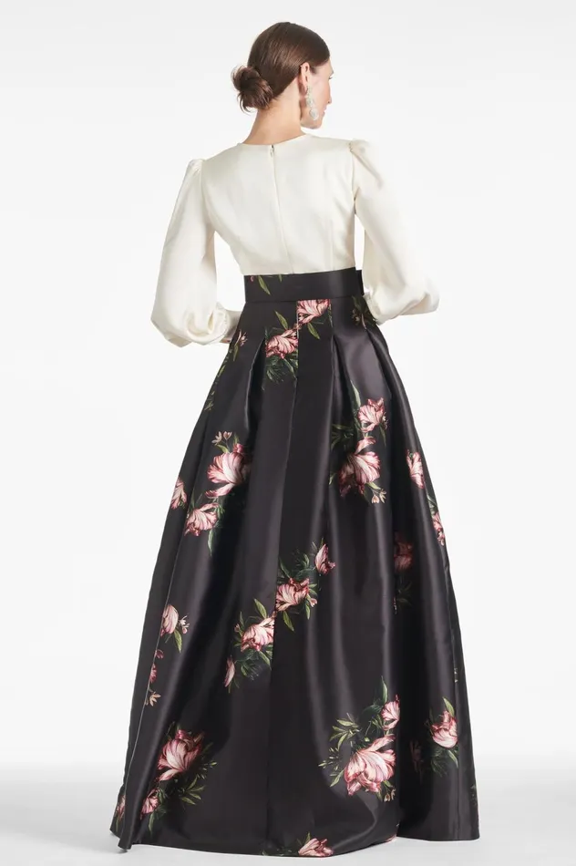 Zoe Gown 8211 IvoryNoir Blossom Women Sachin and Babi Evening