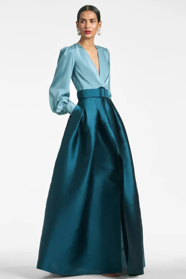 Zoe Gown 8211 SeaglassDeep Teal Women Sachin and Babi Formal