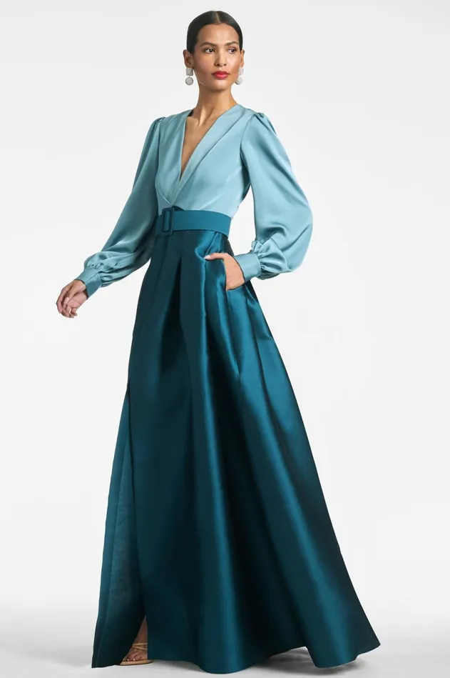 Zoe Gown 8211 SeaglassDeep Teal Women Sachin and Babi Formal
